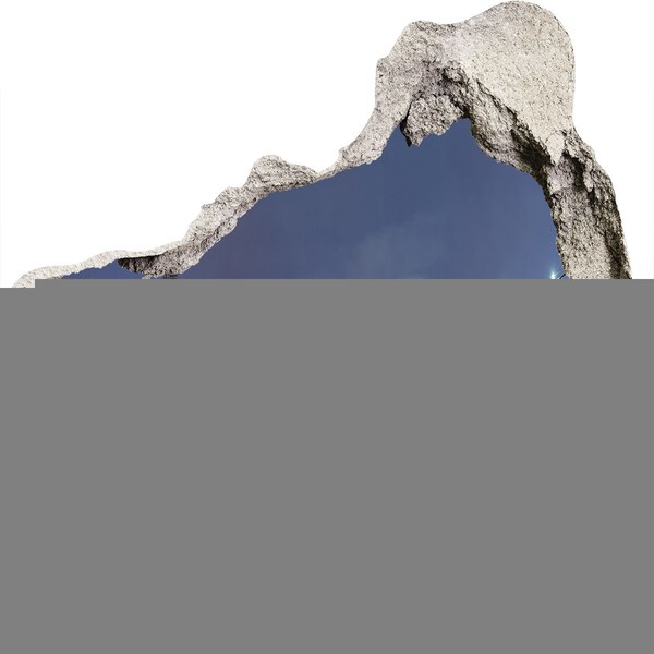 Hole in the wall decal Hole in the wall with the sky