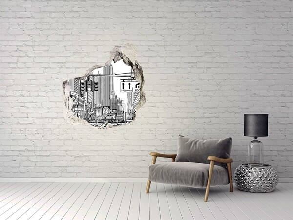 Hole in the wall decal New York streets