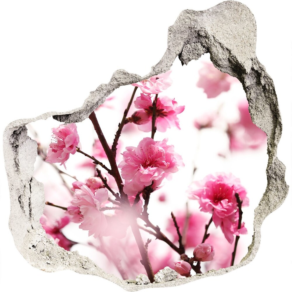 Hole in the wall sticker Plum flower