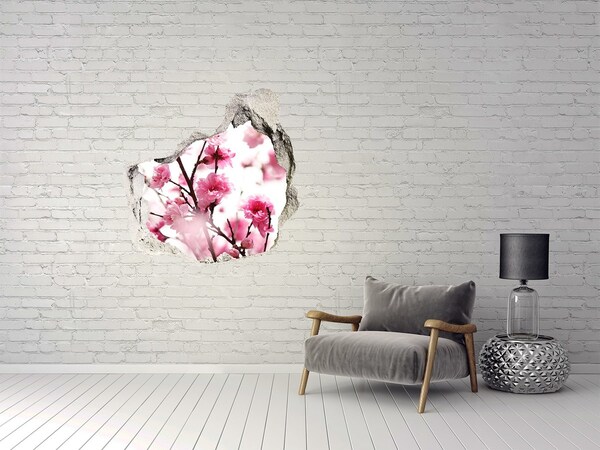 Hole in the wall sticker A flower paradise behind the wall