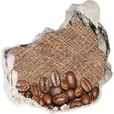 Hole in the wall sticker Coffee beans