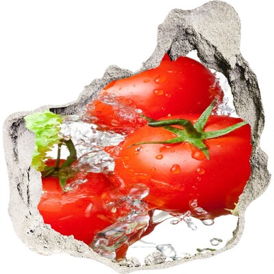Hole in the wall sticker Fresh tomatoes in water