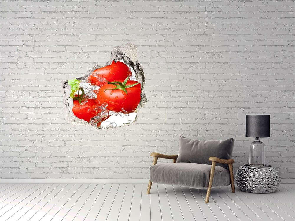 Hole in the wall sticker Tomatoes and lettuce