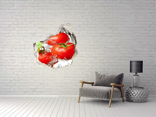 Hole in the wall sticker Fresh tomatoes in water