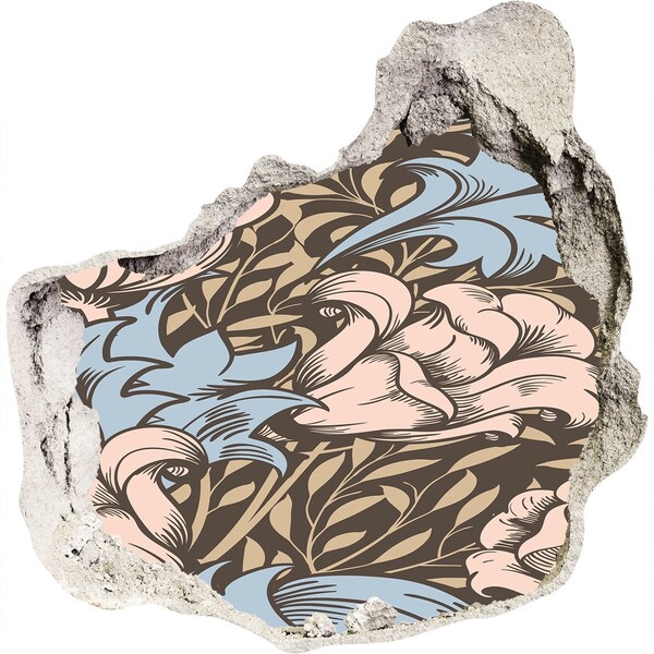 Hole in the wall decal Hole in the Wall Floral Pattern