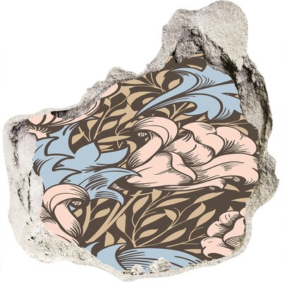 Hole in the wall decal Hole in the Wall Floral Pattern