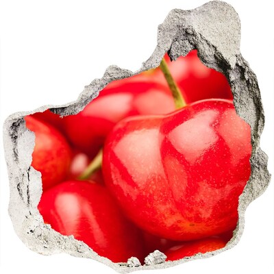 3D wall hole Juicy Cherries in a Hole in the Wall