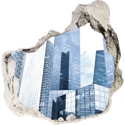 Hole wall sticker Skyscrapers