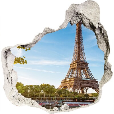 Hole in the wall sticker Eiffel Paris tower