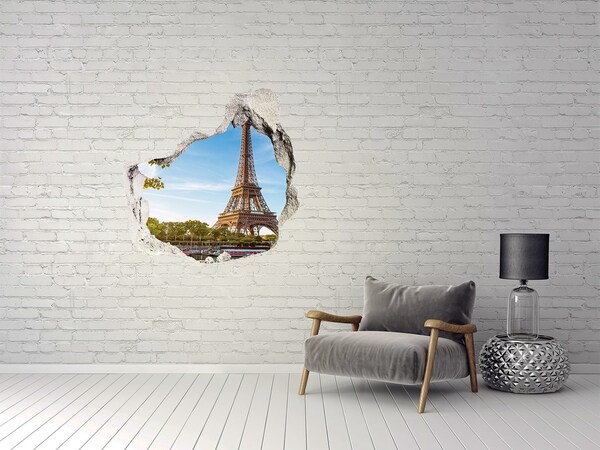 Hole in the wall sticker Eiffel Paris tower