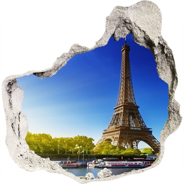 Hole in the wall decal The Eiffel Tower in Paris