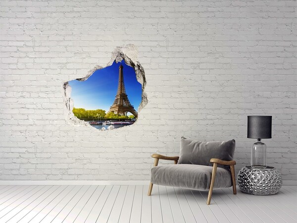 Hole in the wall decal Eiffel Paris tower