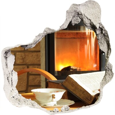 Hole in the wall sticker Fireplace