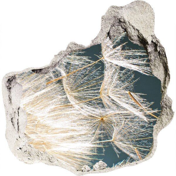 Hole in the wall sticker A floral landscape behind the hole