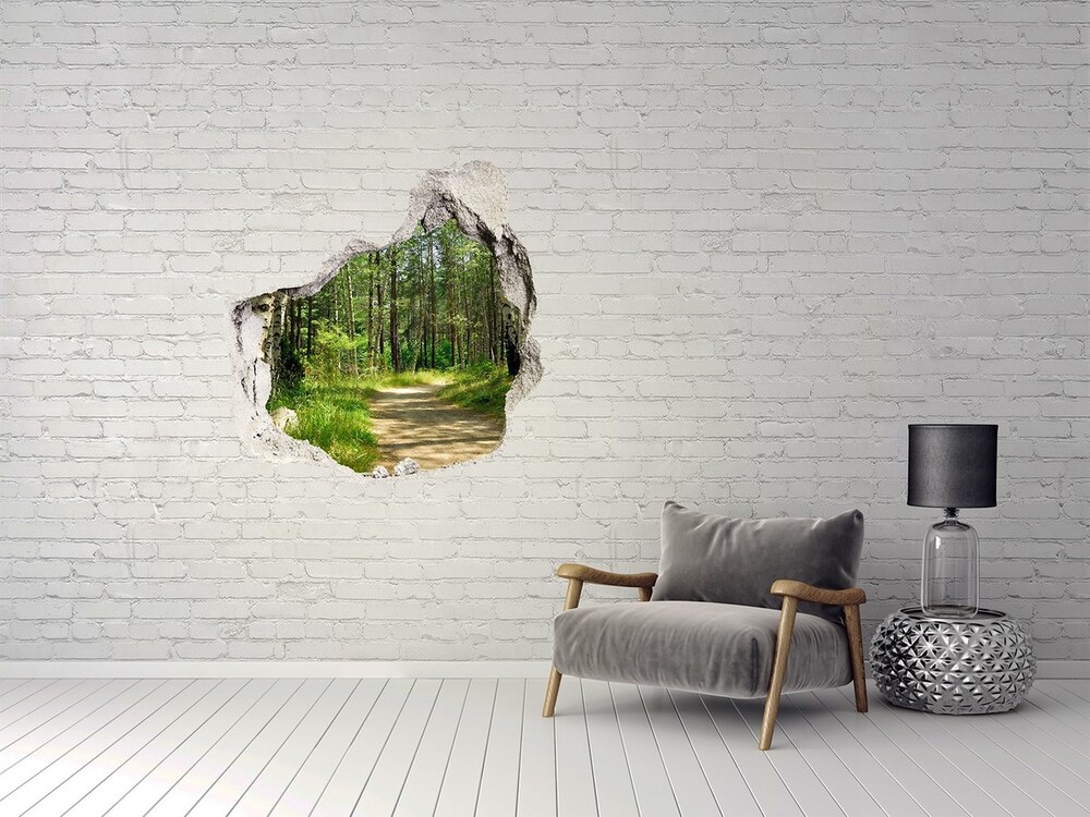 Hole in the wall decal Path in the forest