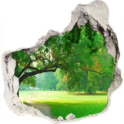 Hole wall sticker Green park in the sun