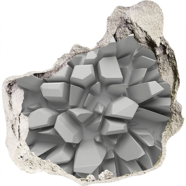 Hole in the wall sticker Broken crystal wall