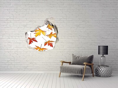 Hole in the wall decal Autumn leaves