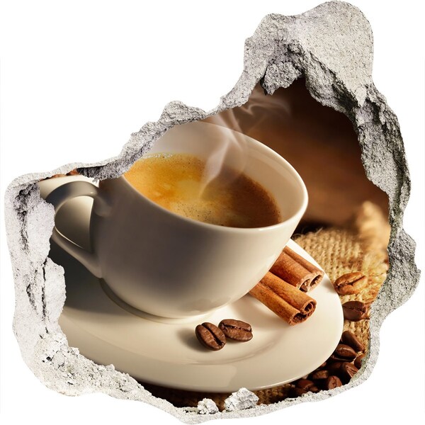 3D wall hole Aromatic coffee with cinnamon