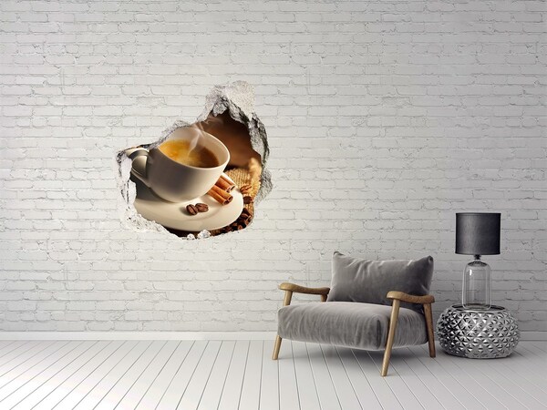 3D wall hole Coffee in a cup