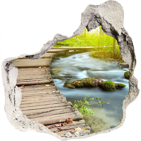 3D wall hole Path over the river