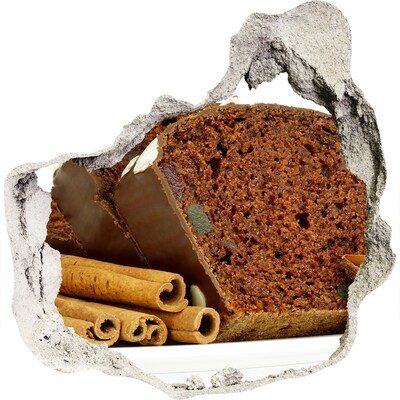 Hole wall sticker Chocolate cake with spices