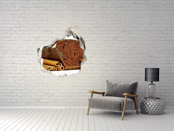 Hole wall sticker Chocolate cake with spices