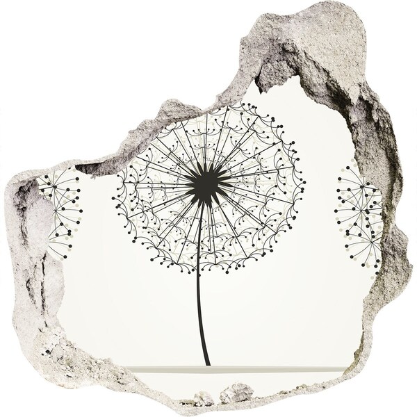 Hole wall sticker Dandelions against the wall