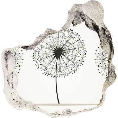 Hole wall sticker Dandelions against the wall
