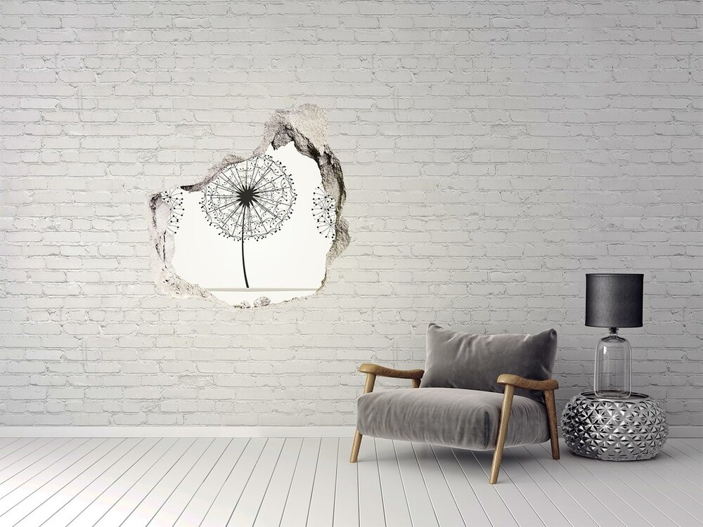 Hole wall sticker dandelions