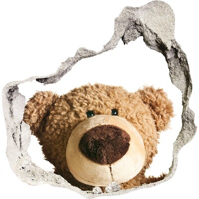 Hole in the wall sticker Teddy bear