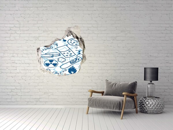 Hole wall sticker Science laboratory