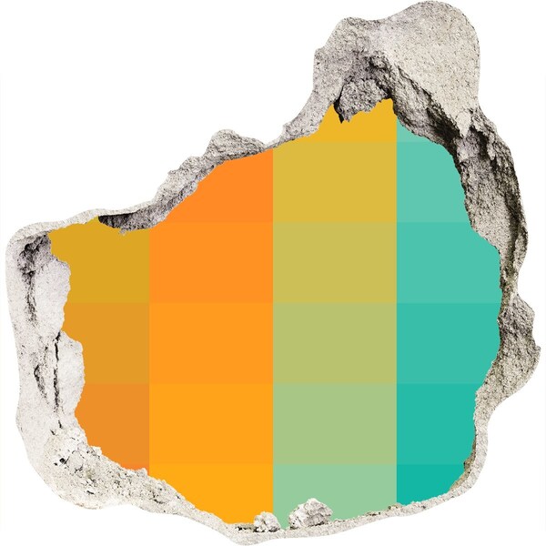 Hole wall sticker Colorful hole in the wall