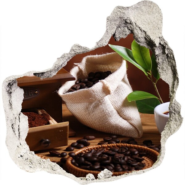 Hole in the wall decal Coffee in the comfort of your home
