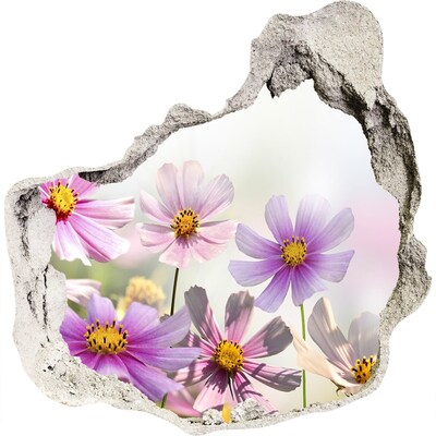 Hole in the wall sticker A flower paradise behind the wall