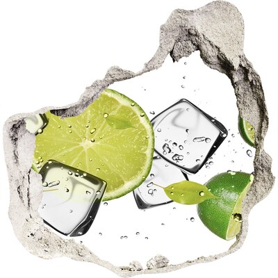 Hole in the wall decal Ice lime