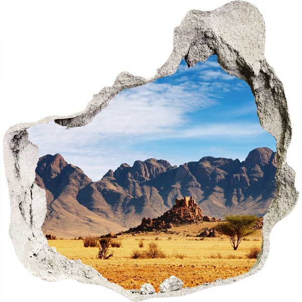 Hole in the wall decal Mountain landscape in Africa