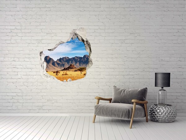 Hole in the wall decal Mountain landscape in Africa