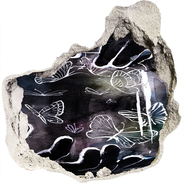 Hole in the wall sticker Butterflies in a magical space