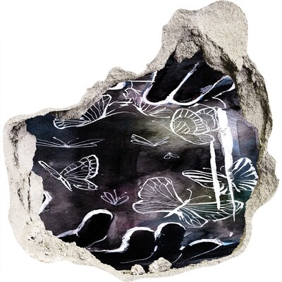 Hole in the wall sticker Butterflies in a magical space