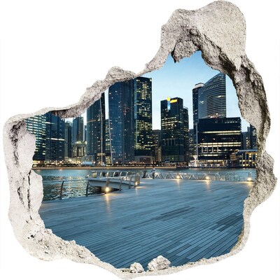 Hole in the wall sticker Singapore at night