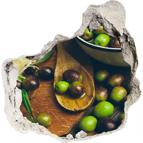 Hole in the wall sticker Olives in the kitchen