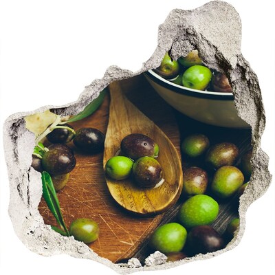 Hole in the wall sticker Olives in the kitchen