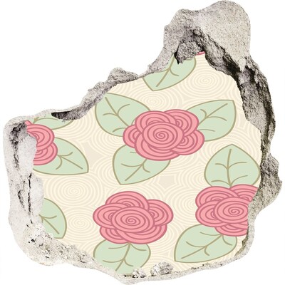 Hole wall sticker Roses