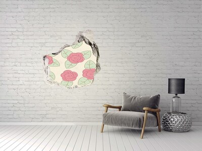 Hole wall sticker Roses