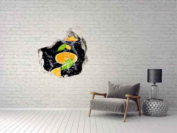 3D wall hole A refreshing citrus stream