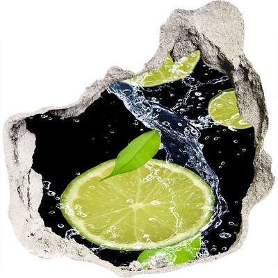 Hole wall sticker Refreshing lemon cocktail