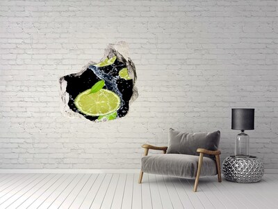 Hole wall sticker Refreshing lemon cocktail