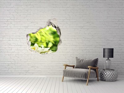 Hole wall sticker water lily