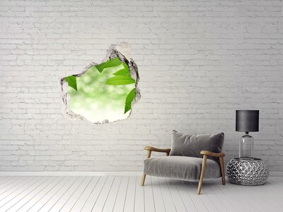 Hole wall sticker A green oasis in concrete